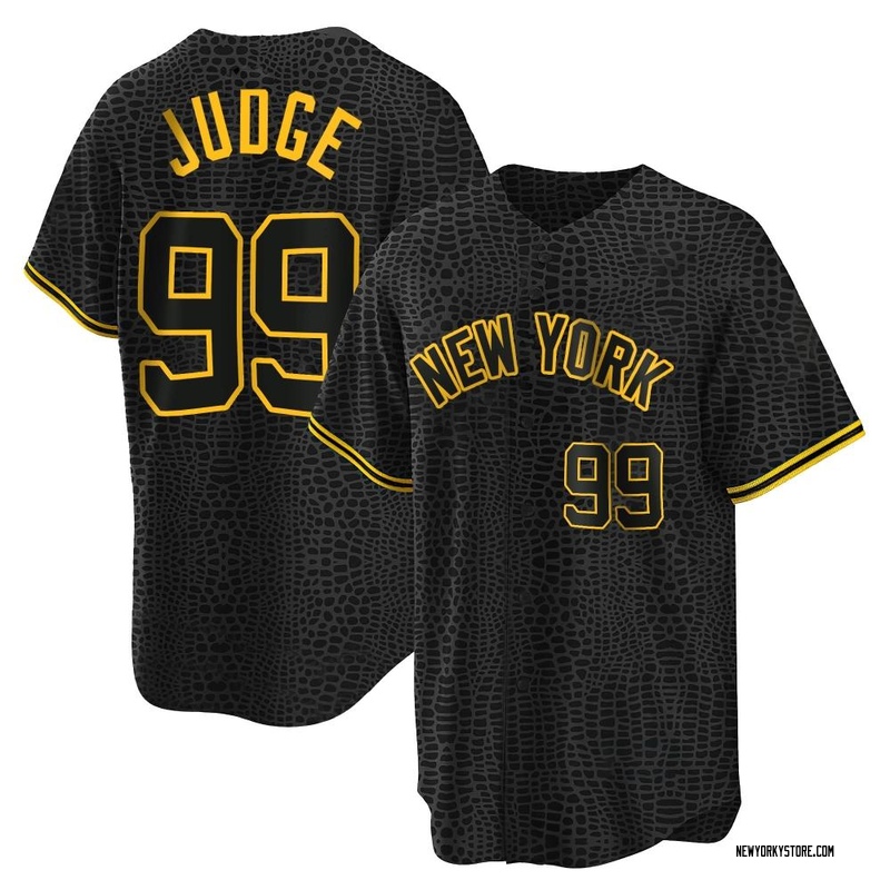 Aaron Judge Men's New York Yankees Snake Skin City Jersey - Black