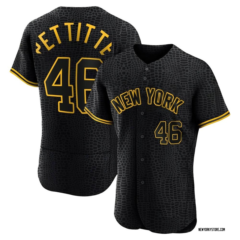 NY Yankees #46 Andy Pettitte T Shirt Men's Medium Short Sleeve Navy Regular  Fit