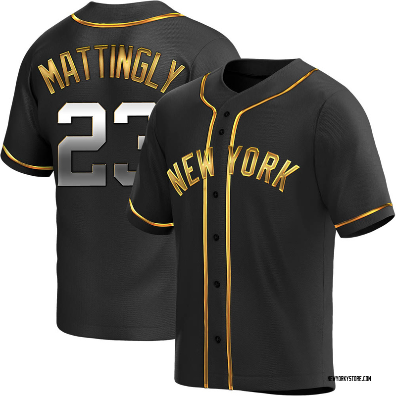 Don Mattingly Youth New York Yankees Jersey - Black/White Replica