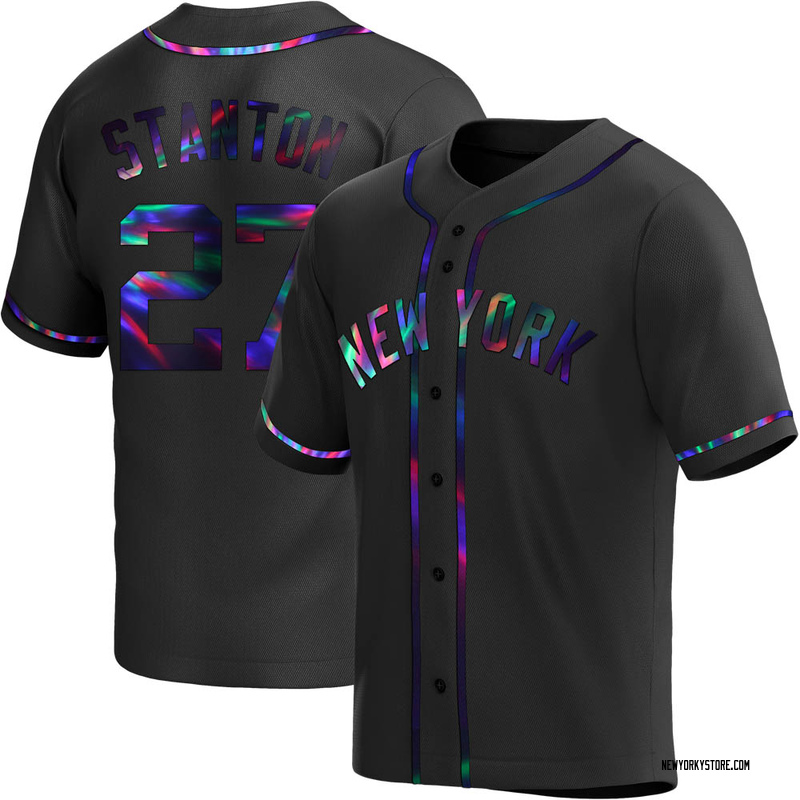 Giancarlo Stanton Youth New York Yankees Alternate Jersey - Black  Holographic Replica