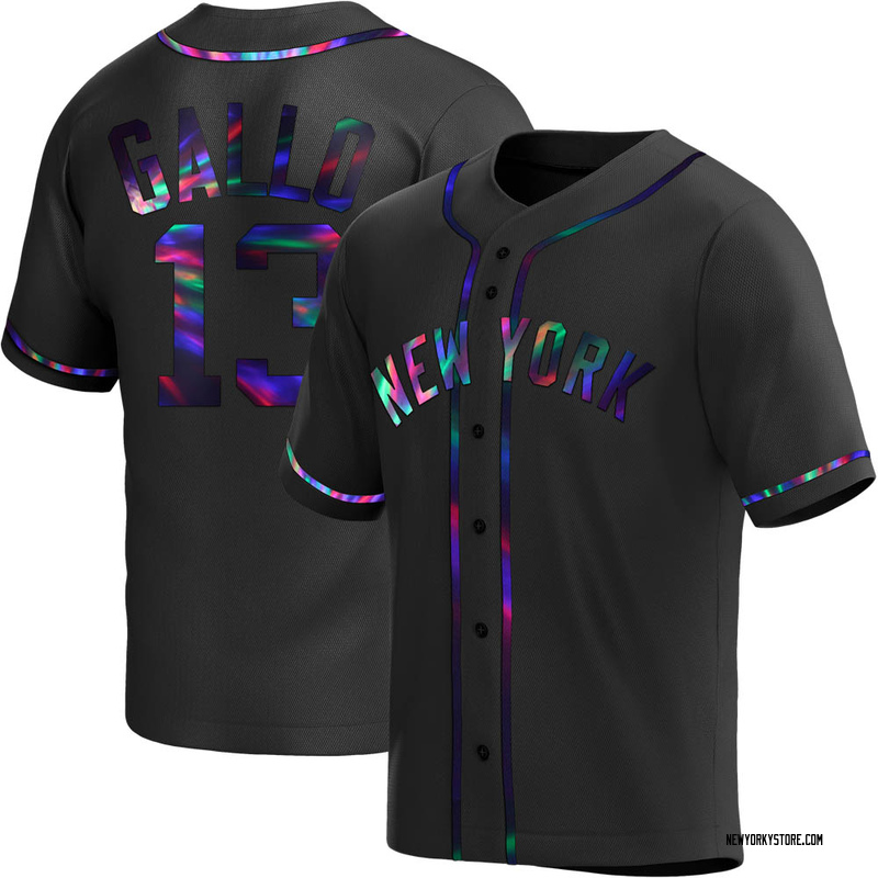 New York Yankees #13 Joey Gallo Men's Nike Iridescent Holographic  Collection MLB Jersey - Black on sale,for Cheap,wholesale from China