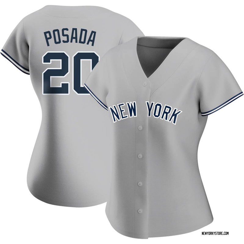 Jorge Posada 2000 New York Yankees World Series Grey Road Jersey Men's  (S-3XL)