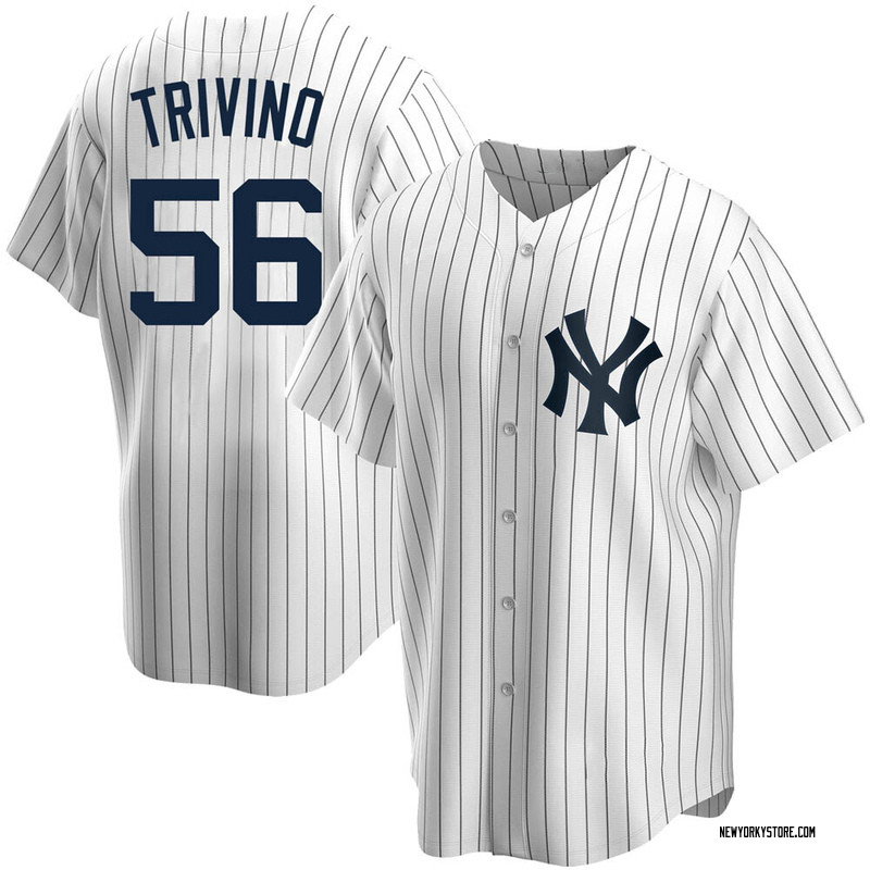 Fanatics (Nike) Lou Trivino New York Yankees Replica Home Jersey - White, White, 100% POLYESTER, Size L, Rally House