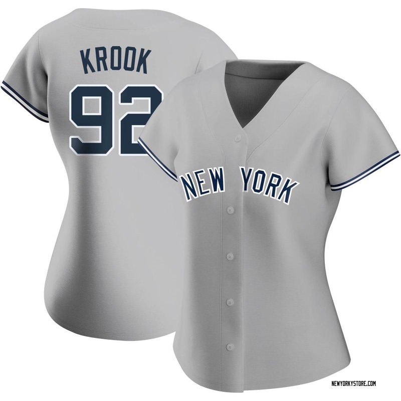Matt Krook Women's Nike White New York Yankees Home Replica Custom Jersey Size: Medium