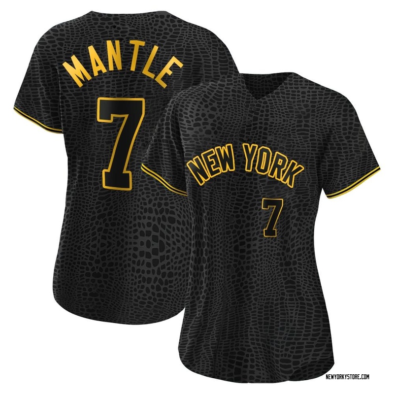 Mickey Mantle Women's New York Yankees Alternate Jersey - Navy Authentic