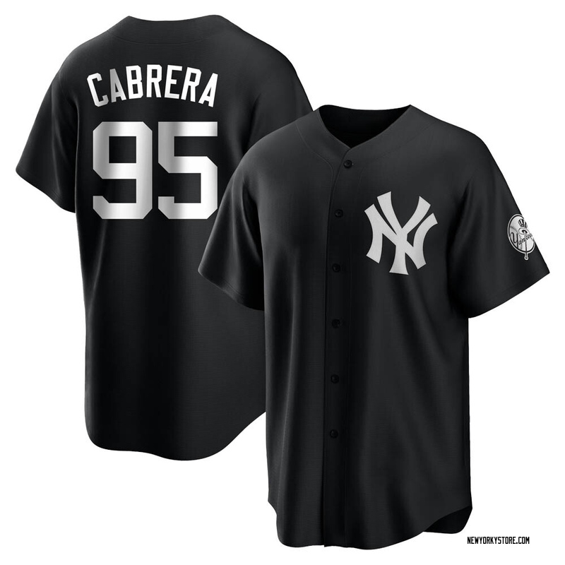 Oswaldo Cabrera Youth New York Yankees Jersey - Black/White Replica