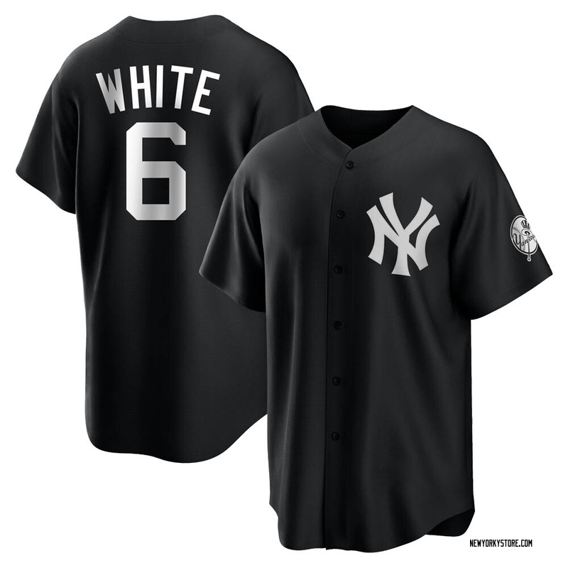 Roy White Youth New York Yankees Jersey - Black/White Replica