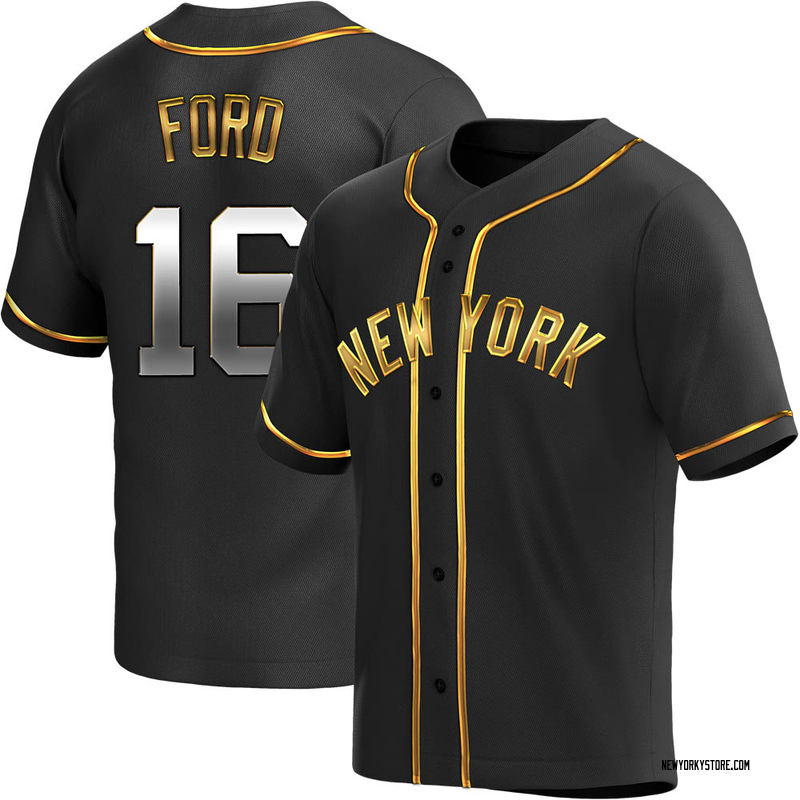 Men's New York Yankees White Gold & Black Gold Jersey - All