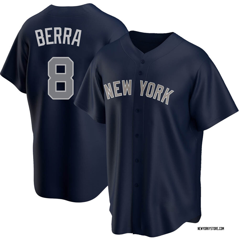 Yogi Berra Men's New York Yankees Alternate Jersey - Navy Replica